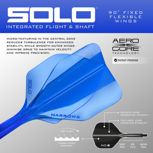 Preview: Harrows SOLO 2 Flights blau